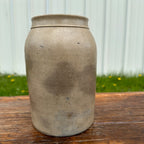 Antique W. Gallasch Mustard Jar Milwaukee Stoneware Hermann Crock Advertising