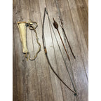 Vintage Native American Style Bow Arrow Set Quiver Handmade Reservation Trade