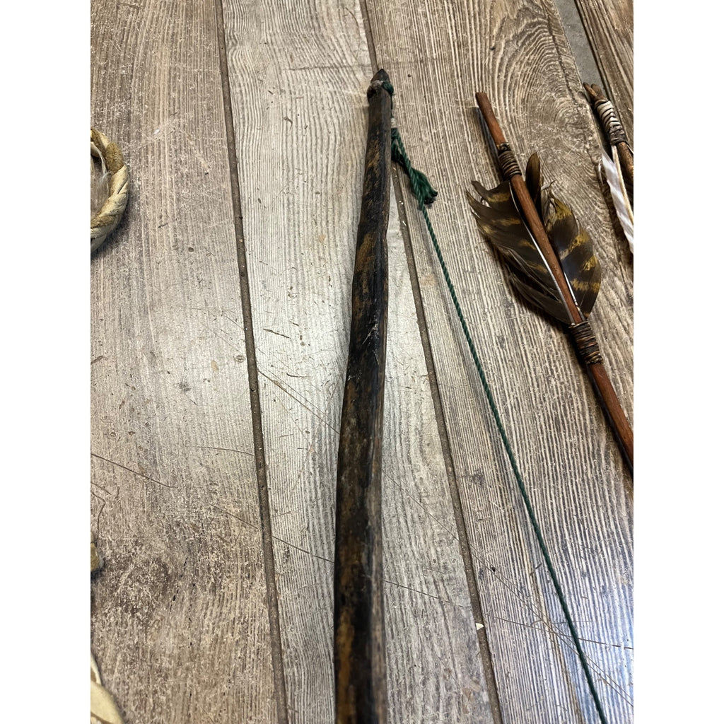 Vintage Native American Style Bow Arrow Set Quiver Handmade Reservation Trade