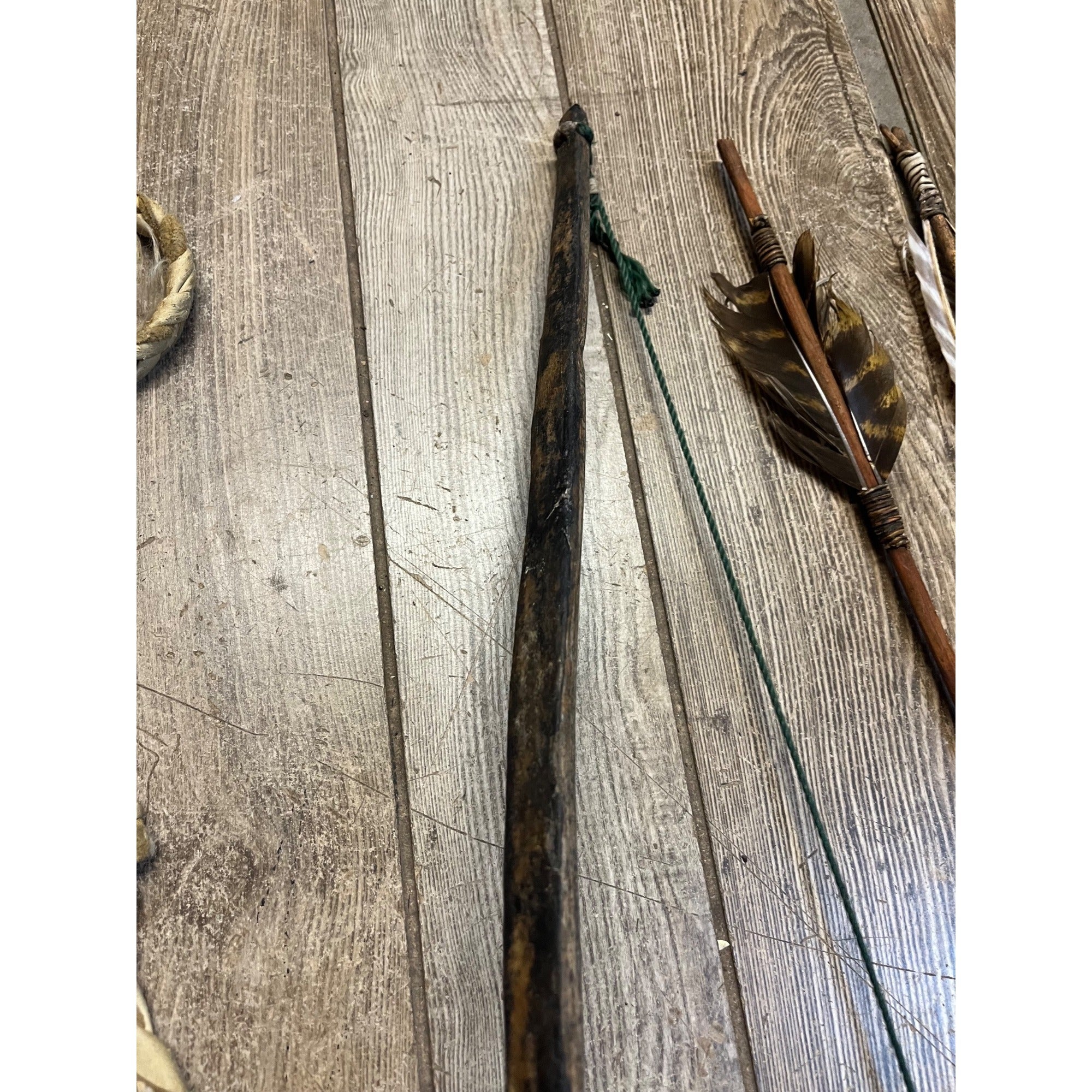 Vintage Native American Style Bow Arrow Set Quiver Handmade Reservation Trade