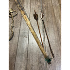 Vintage Native American Style Bow Arrow Set Quiver Handmade Reservation Trade