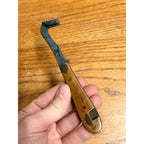 Vintage Hammer Brand Timber Scribe Race Knife Brass Handle Goldine Logging Tool