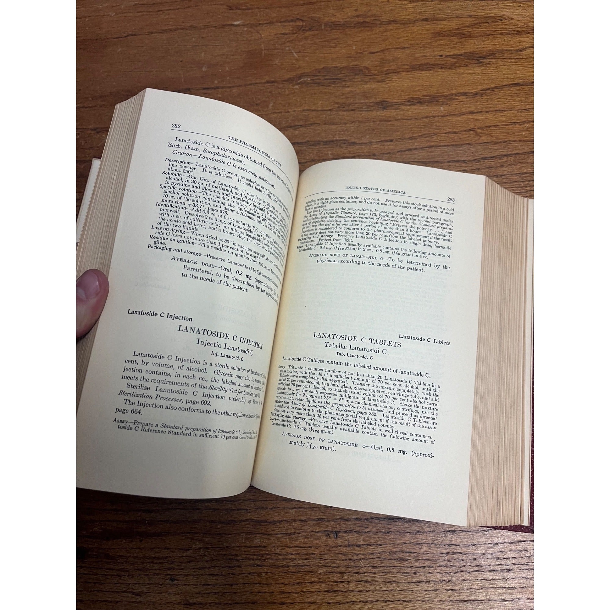 1947 Pharmacopeia of United States 13th Revision Pharmacy Hardcover