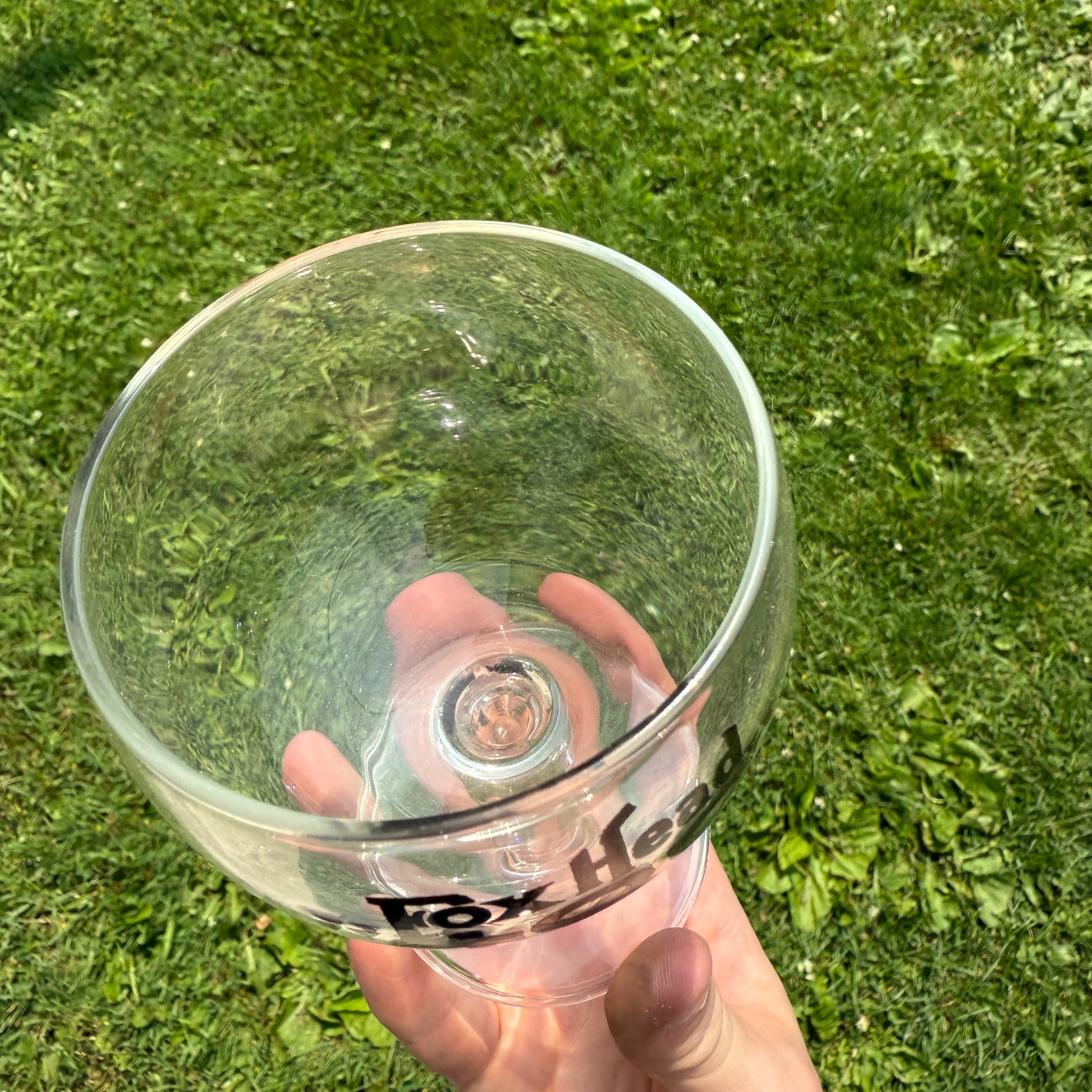 Vintage Fox Head 400 Beer Glass Waukesha Wisconsin Stemmed