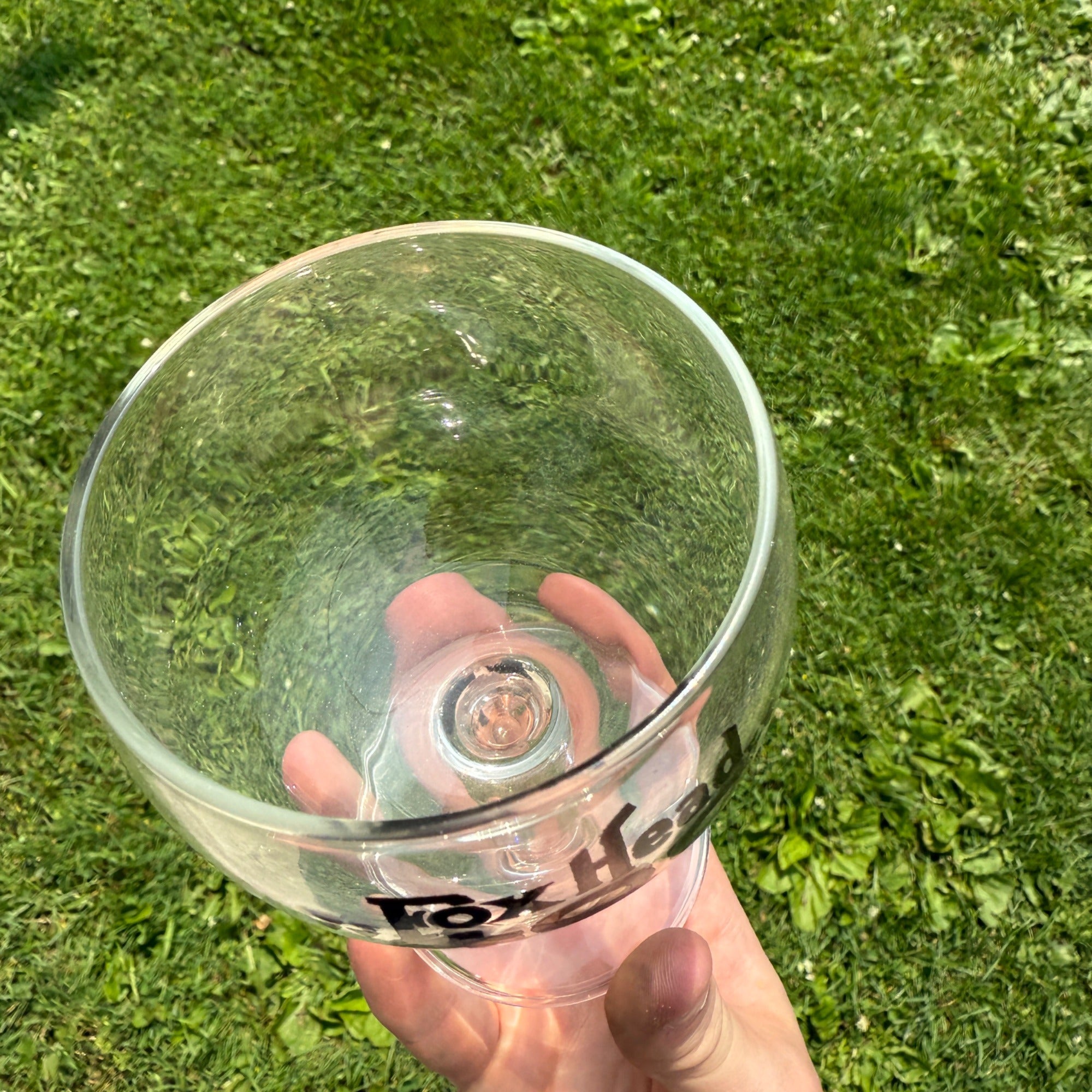 Vintage Fox Head 400 Beer Glass Waukesha Wisconsin Stemmed