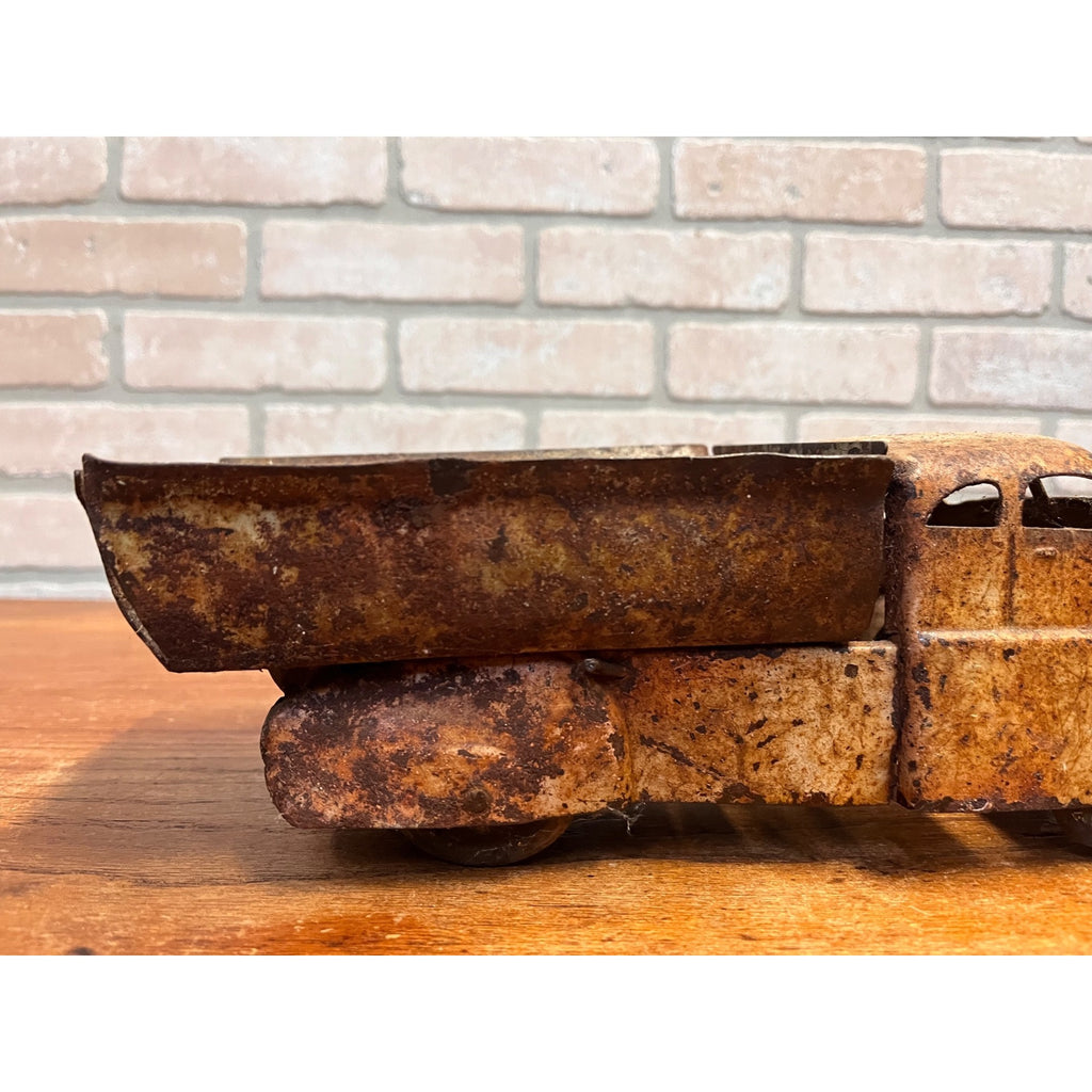 Vintage Wyandotte Pressed Steel Toy Dump Truck Parts / Restore 12" Wood Wheels