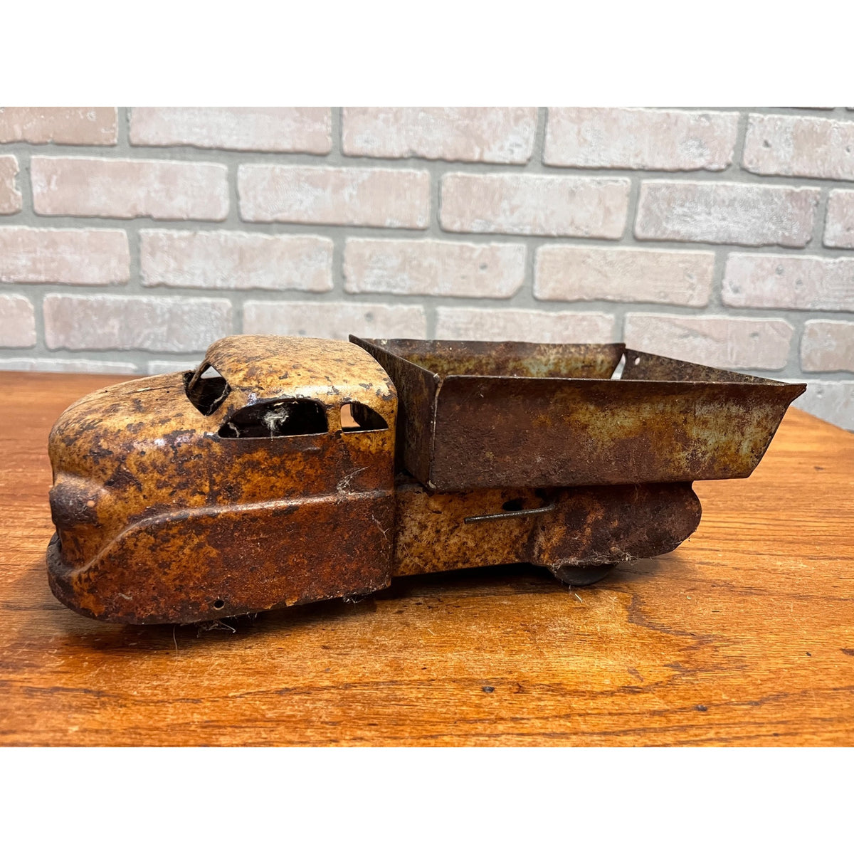 Vintage Wyandotte Pressed Steel Toy Dump Truck Parts / Restore 12" Wood Wheels