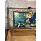 RARE Vintage 1900s Lorillard & Co. Cognac Cocktails Cigar Advertising Wood Box