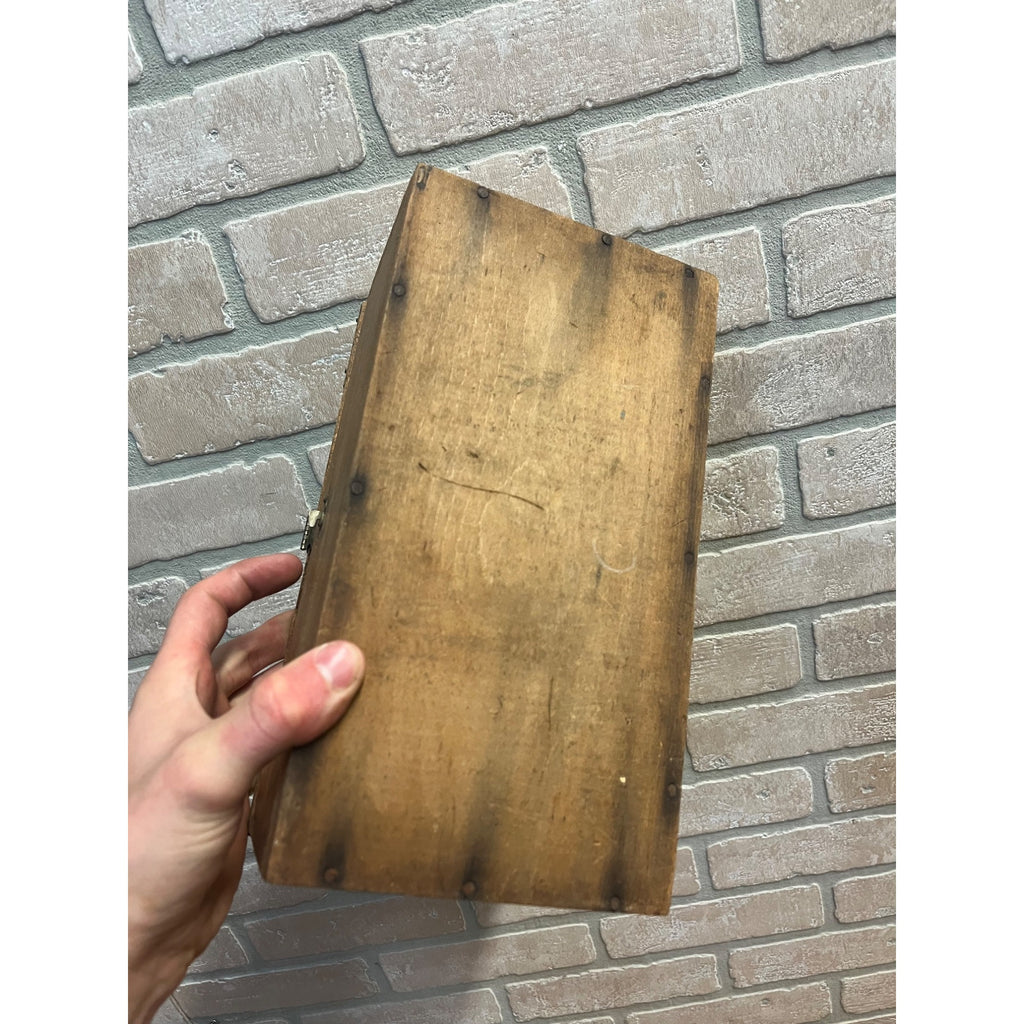 RARE Vintage 1900s Lorillard & Co. Cognac Cocktails Cigar Advertising Wood Box