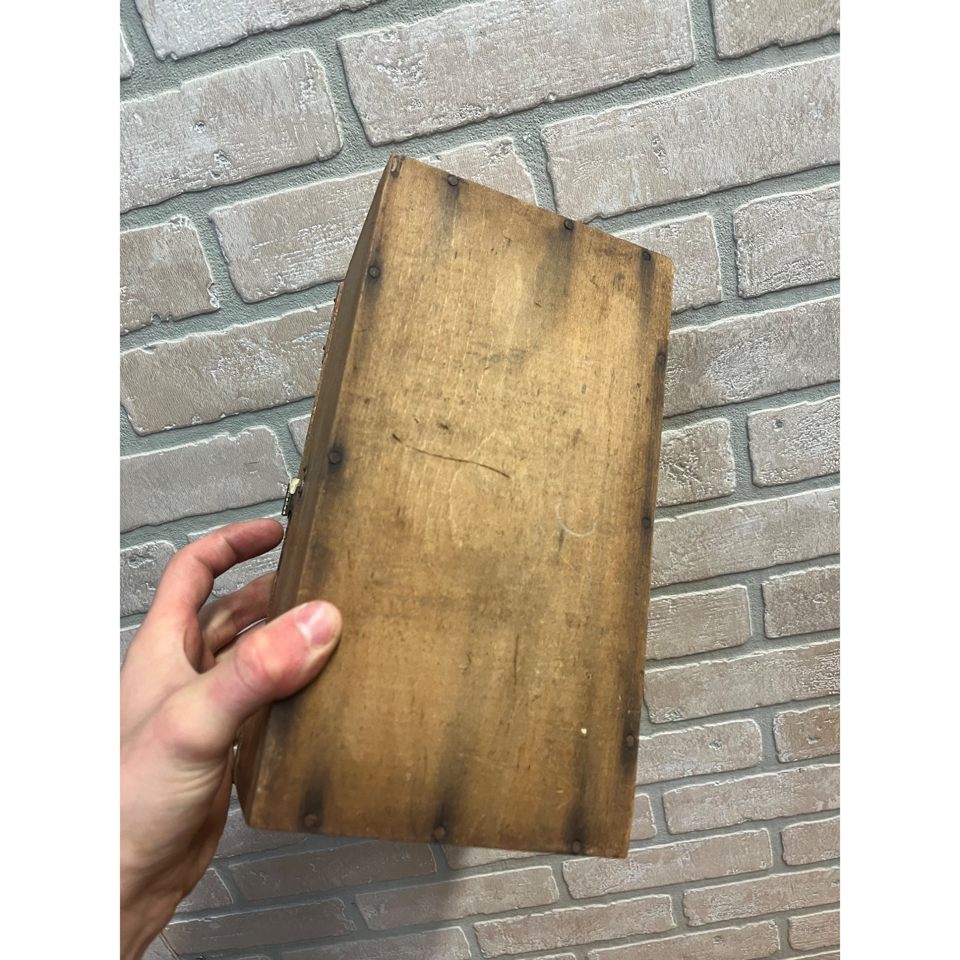 RARE Vintage 1900s Lorillard & Co. Cognac Cocktails Cigar Advertising Wood Box