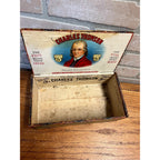 Vintage 1910s Charles Thomson Wooden Cigar Box Pennsylvania PA  Advertising