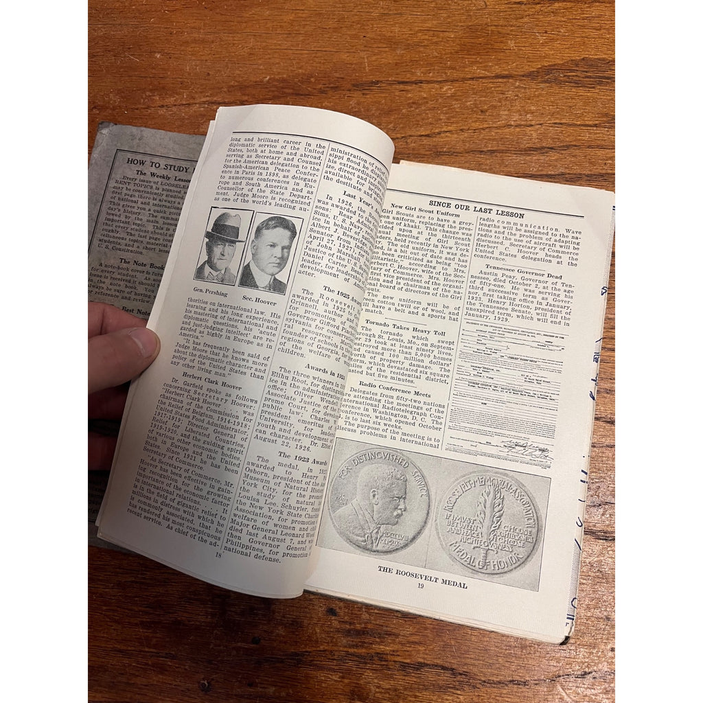Loose Leaf Current Topics: For Class Study 1927-1928 Classroom School Booklet
