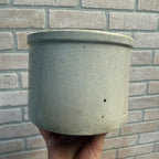 Vintage White Stoneware Glazed Butter Kitchen Crock 7" Dia x 5" Tall