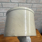 Vintage White Stoneware Glazed Butter Kitchen Crock 7" Dia x 5" Tall