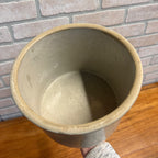 Vintage White Stoneware Glazed Butter Kitchen Crock 7" Dia x 5" Tall