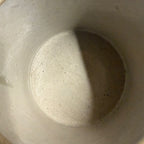 Vintage White Stoneware Glazed Butter Kitchen Crock 7" Dia x 5" Tall