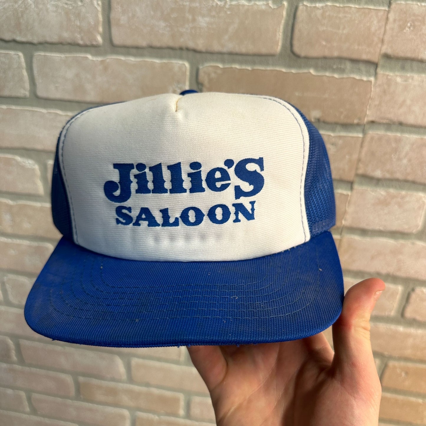 VINTAGE BLUE JILLIE'S SALOON REYNOLDSBURG OHIO RETRO SNAPBACK HAT BAR TAVERN