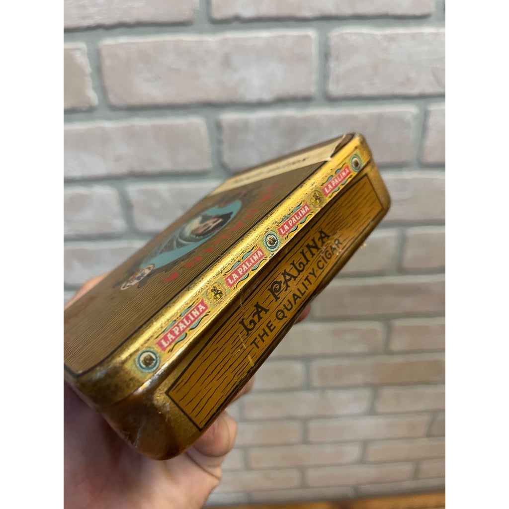 Vintage La Palina Cigars Advertising Tin Tobacco Pocket Package Edition