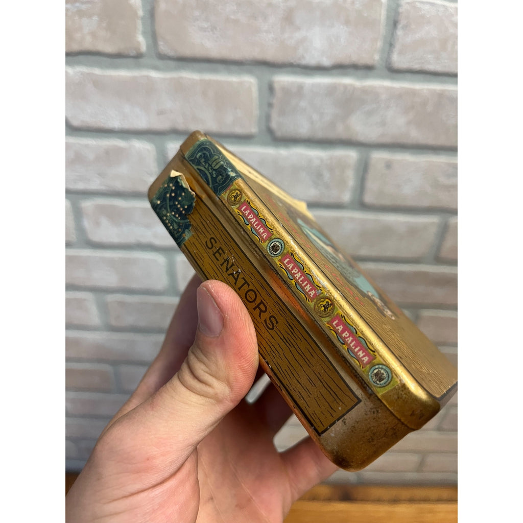 Vintage La Palina Cigars Advertising Tin Tobacco Pocket Package Edition