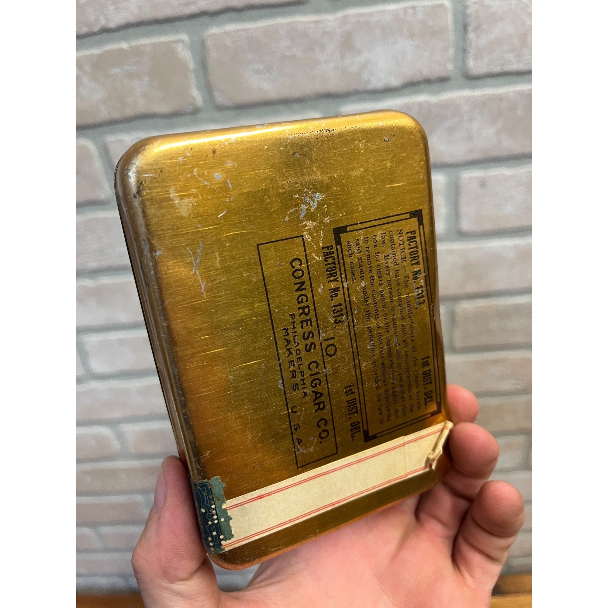 Vintage La Palina Cigars Advertising Tin Tobacco Pocket Package Edition