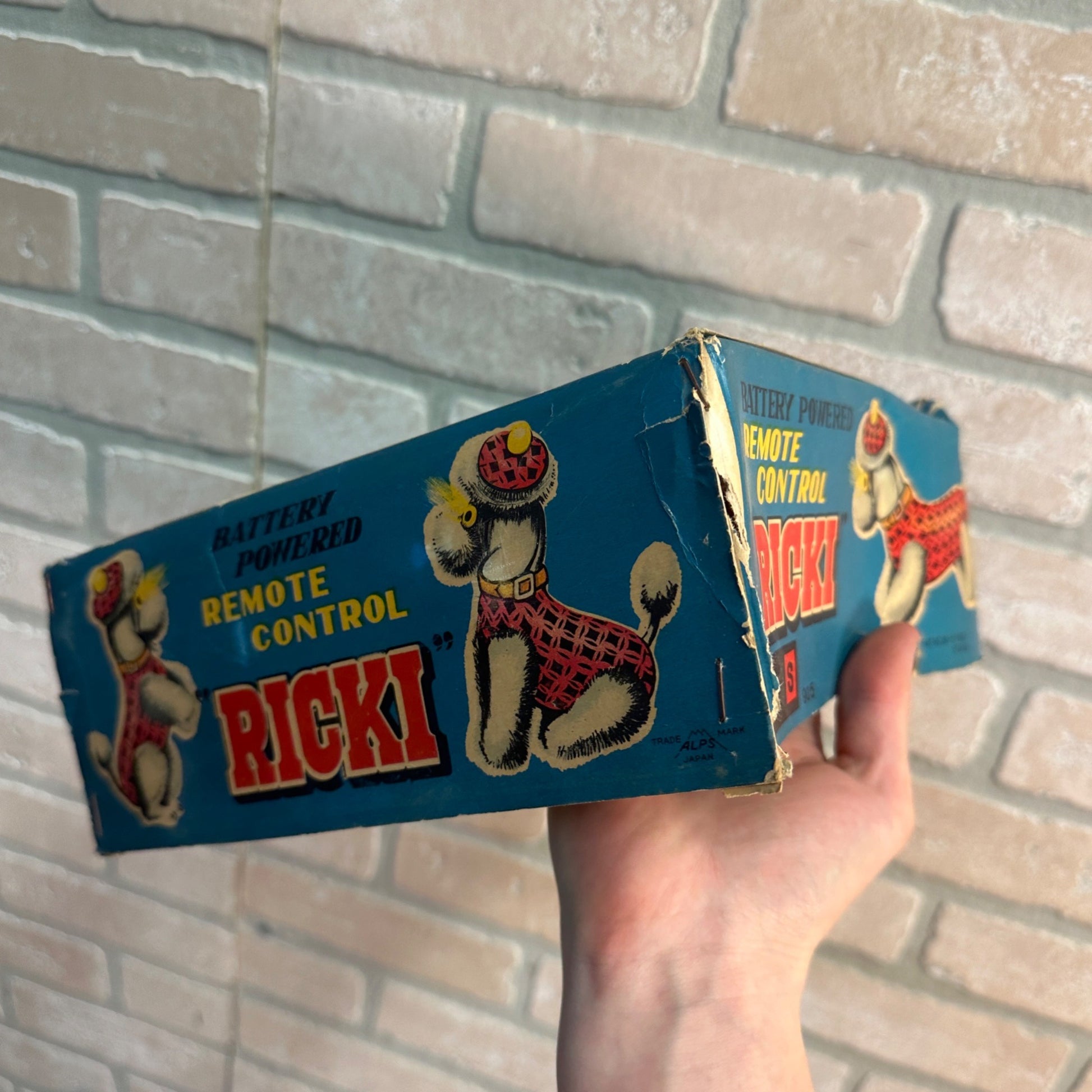 VINTAGE ROSKO RICKI THE BEGGING POODLE BATTERY OPERATED 1960'S ~ BOXED