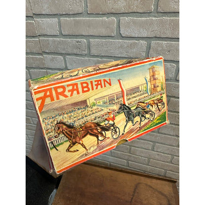 Vintage 1950s Arabian Racing Horse Windup Toy DGM West Germany + Box