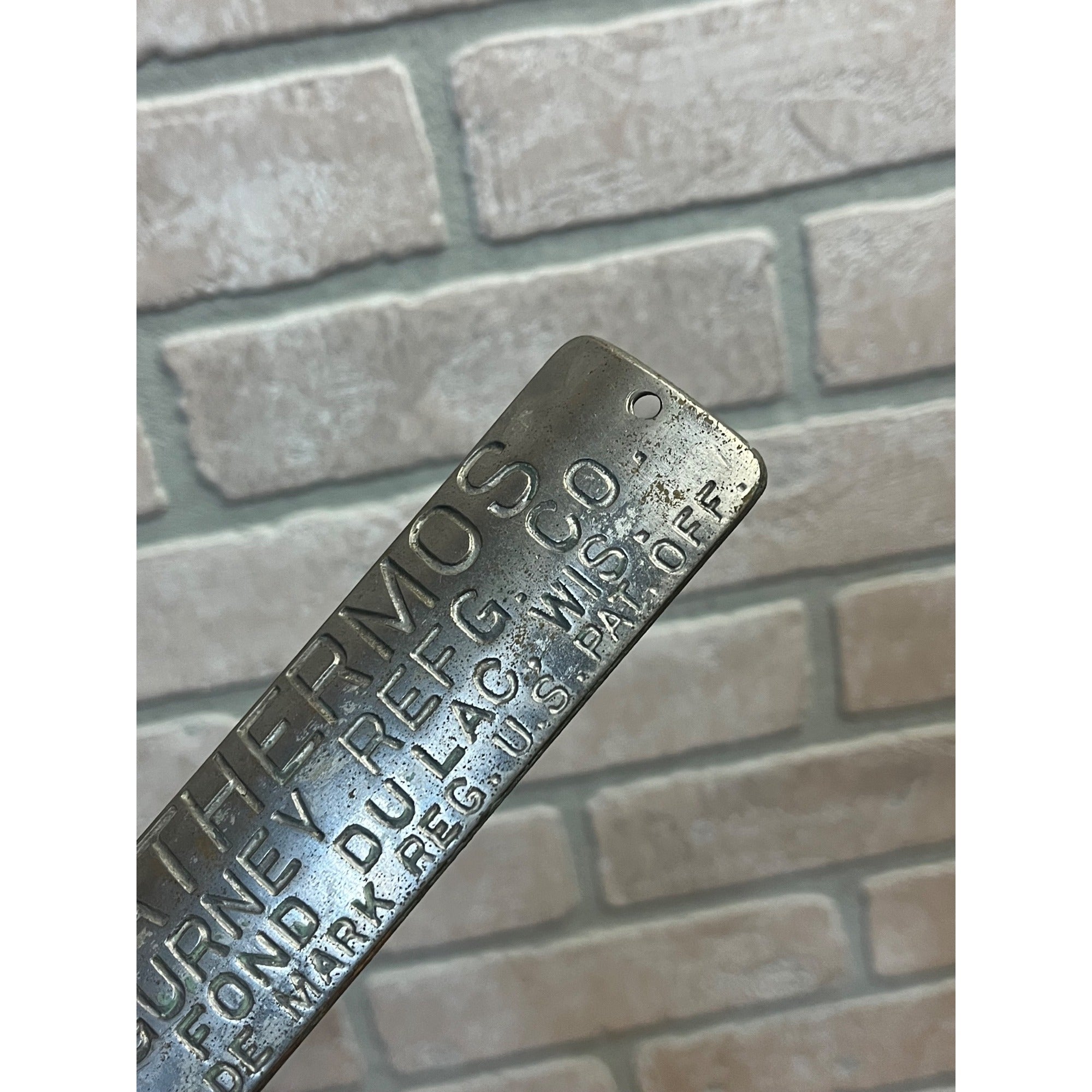 Vintage 1900s Athermos Gurney Refg. Co. Ice Box Emblem Tag Fond du Lac Wis