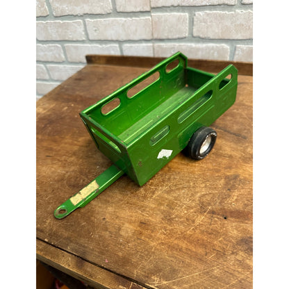 VINTAGE NYLINT FARMS GREEN TRAILER PRESSED STEEL TOY WAGON ONLY