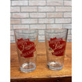 Vintage Leinenkugels Beer Glasses Lot (2) Leinens Born & Raised Door County WI