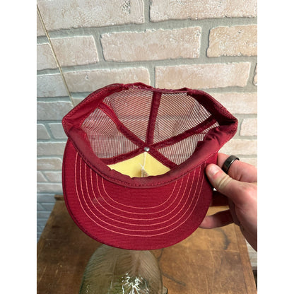 VINTAGE PACE RACING BURGANDY RED RETRO SNAPBACK HAT USA MADE