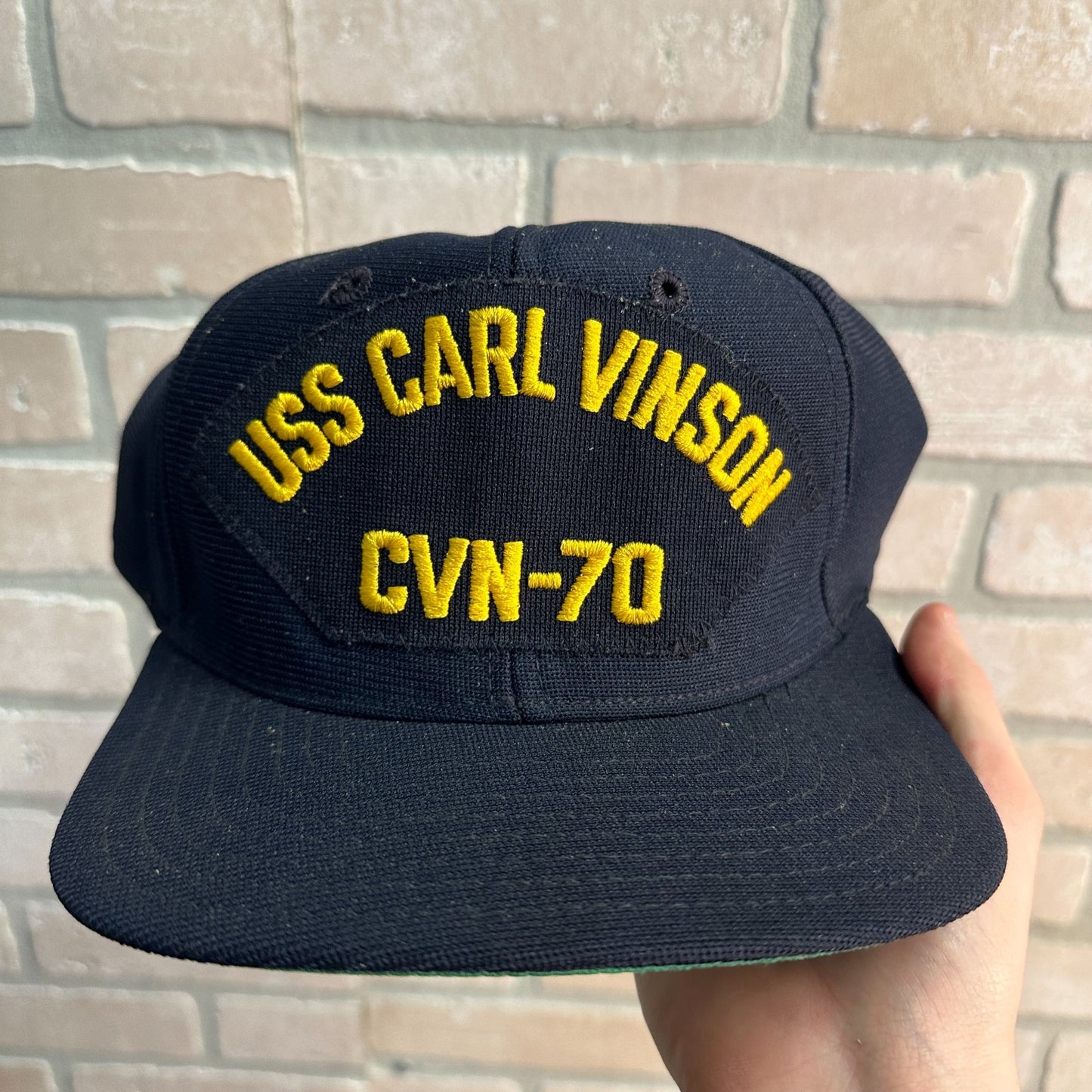 1990S VINTAGE NEW ERA NAVY USS CARL VINSON CVN-70 SNAPBACK HAT
