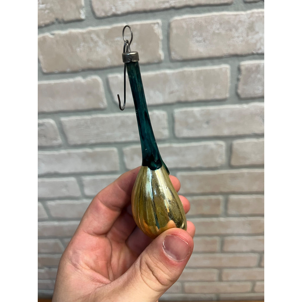 Vintage German Mercury Blown Glass Ornament String Instrument Mandolin