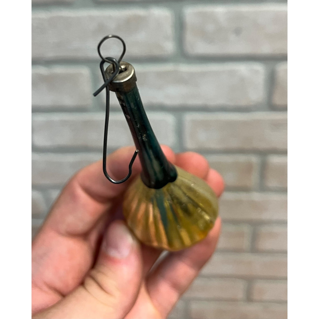 Vintage German Mercury Blown Glass Ornament String Instrument Mandolin