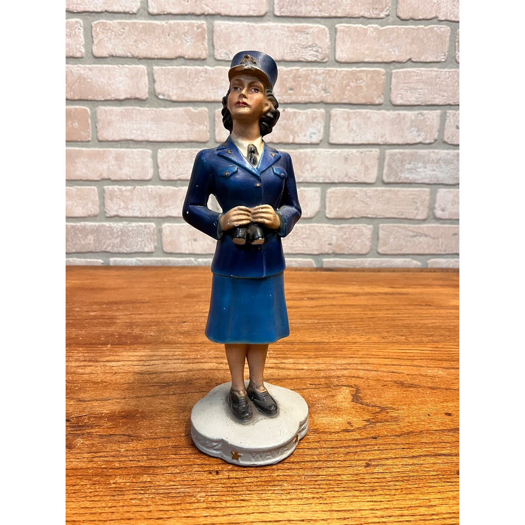 RARE Vintage WWII US Navy WAVE Enlistment Statue Plaster Women 12" Display