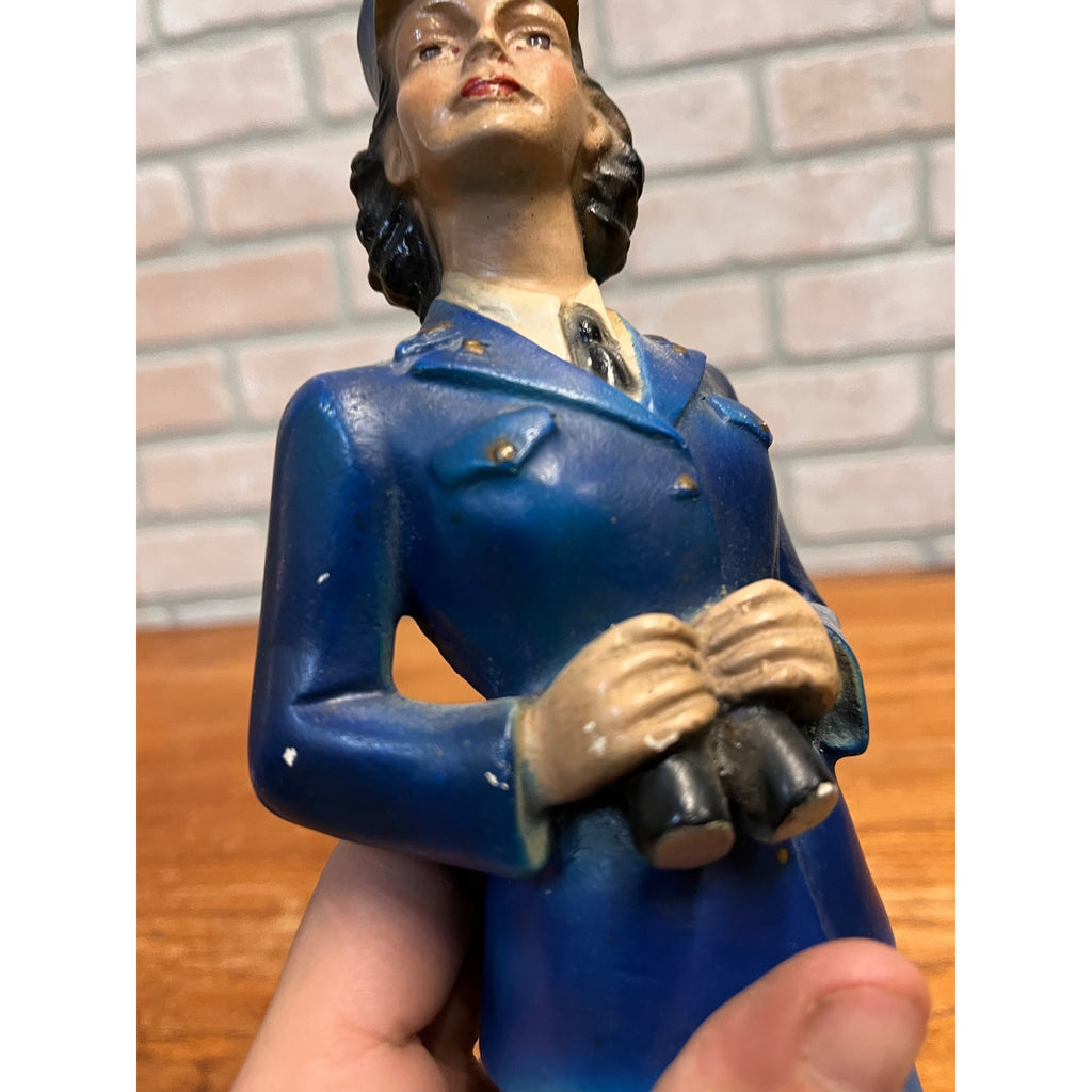 RARE Vintage WWII US Navy WAVE Enlistment Statue Plaster Women 12" Display