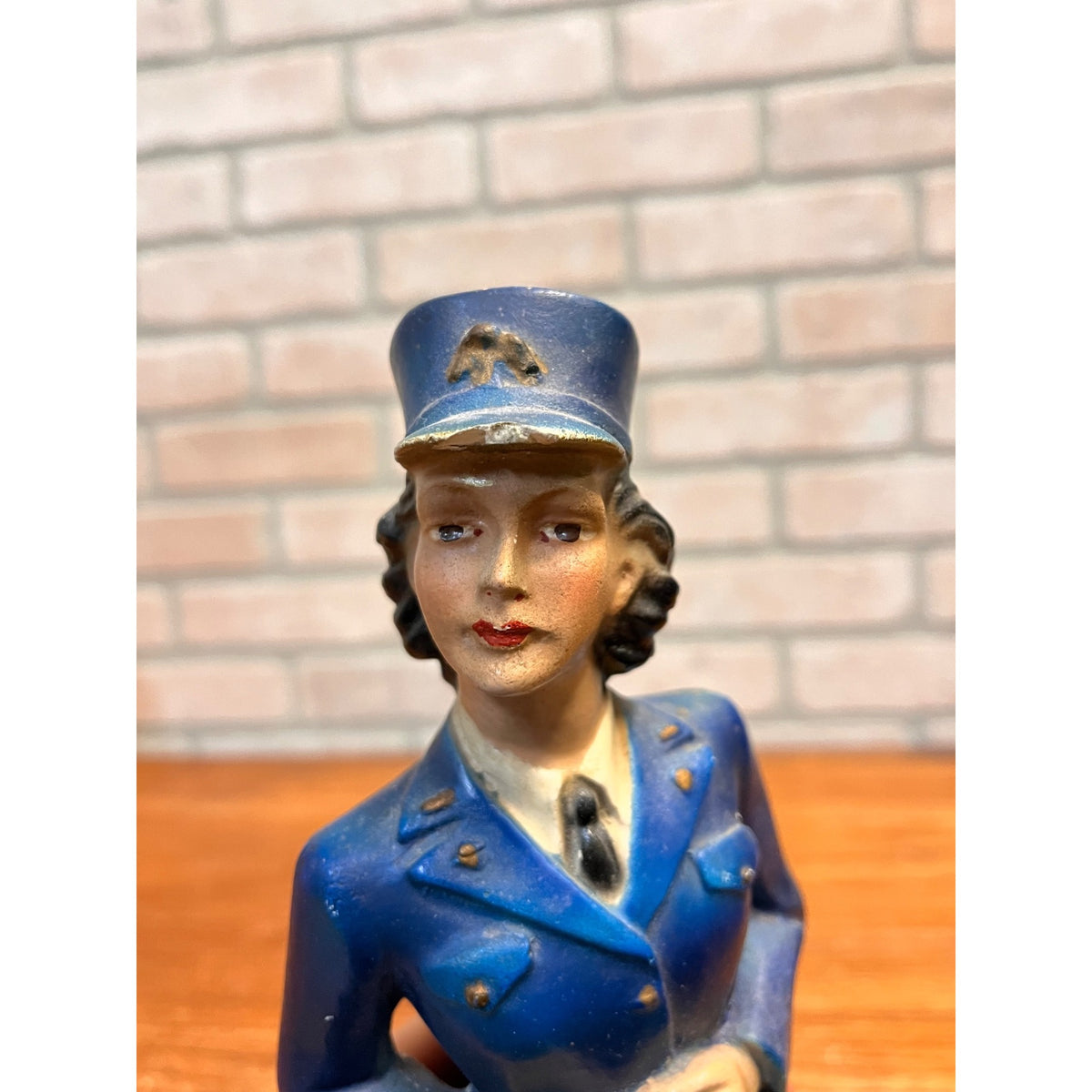 RARE Vintage WWII US Navy WAVE Enlistment Statue Plaster Women 12" Display