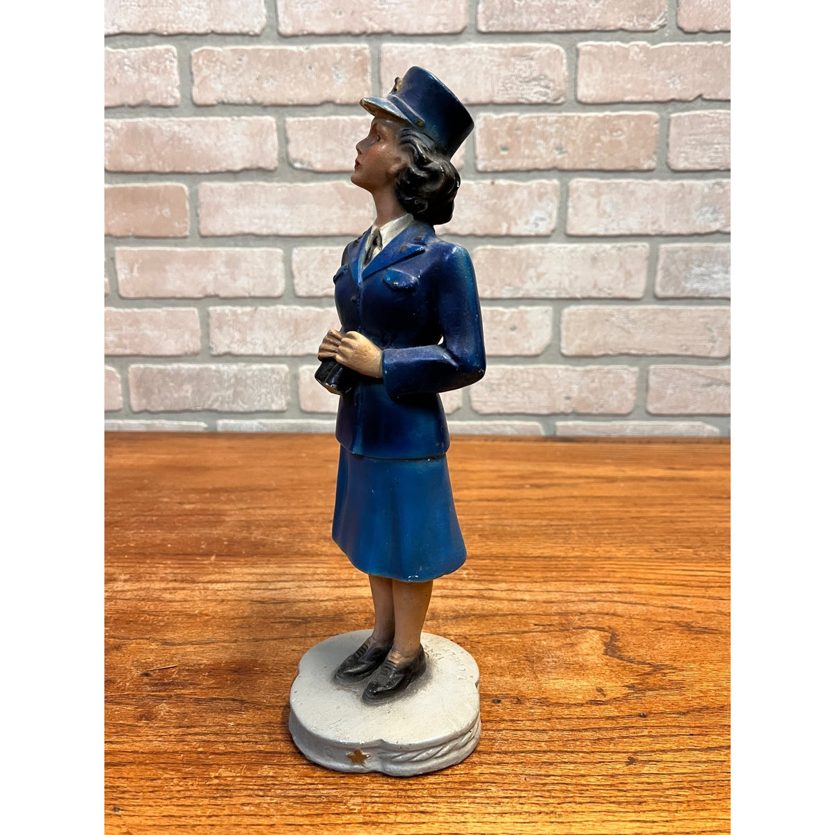 RARE Vintage WWII US Navy WAVE Enlistment Statue Plaster Women 12" Display
