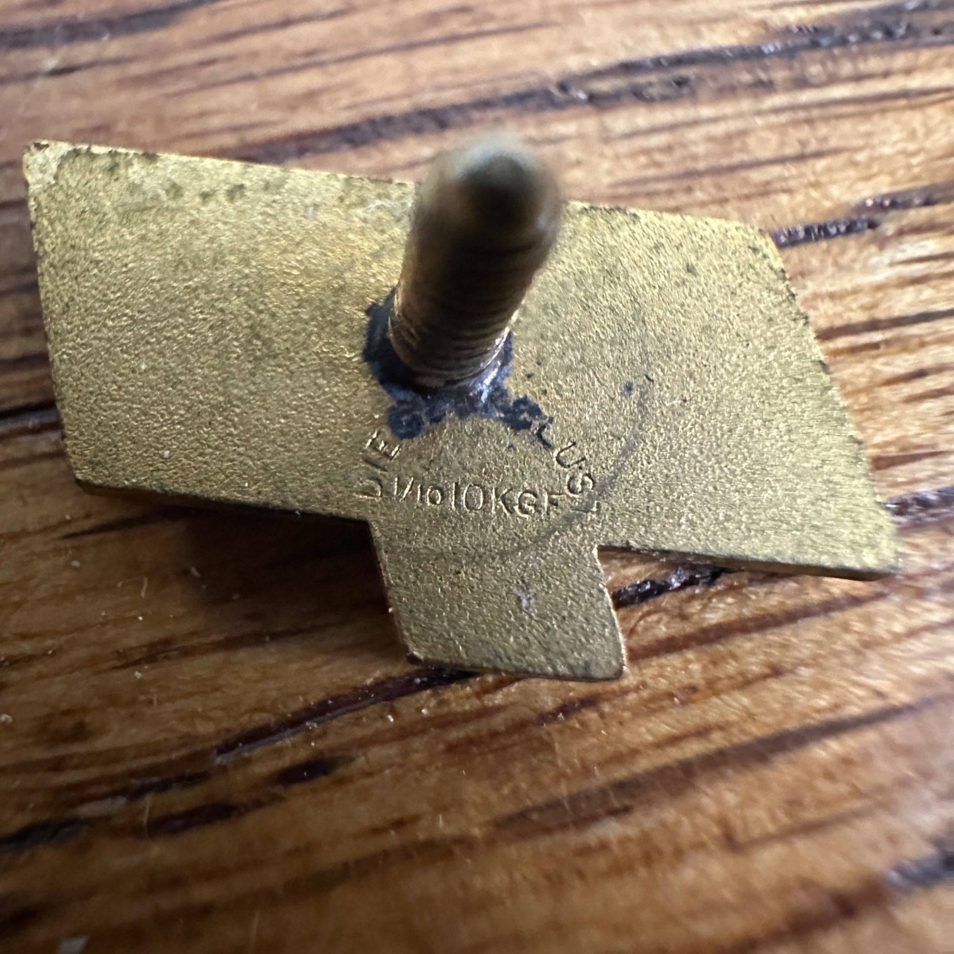 Vintage 1/10 10K Yellow Gold Tie Tack Stud - America Fore Loyalty Group Insurance