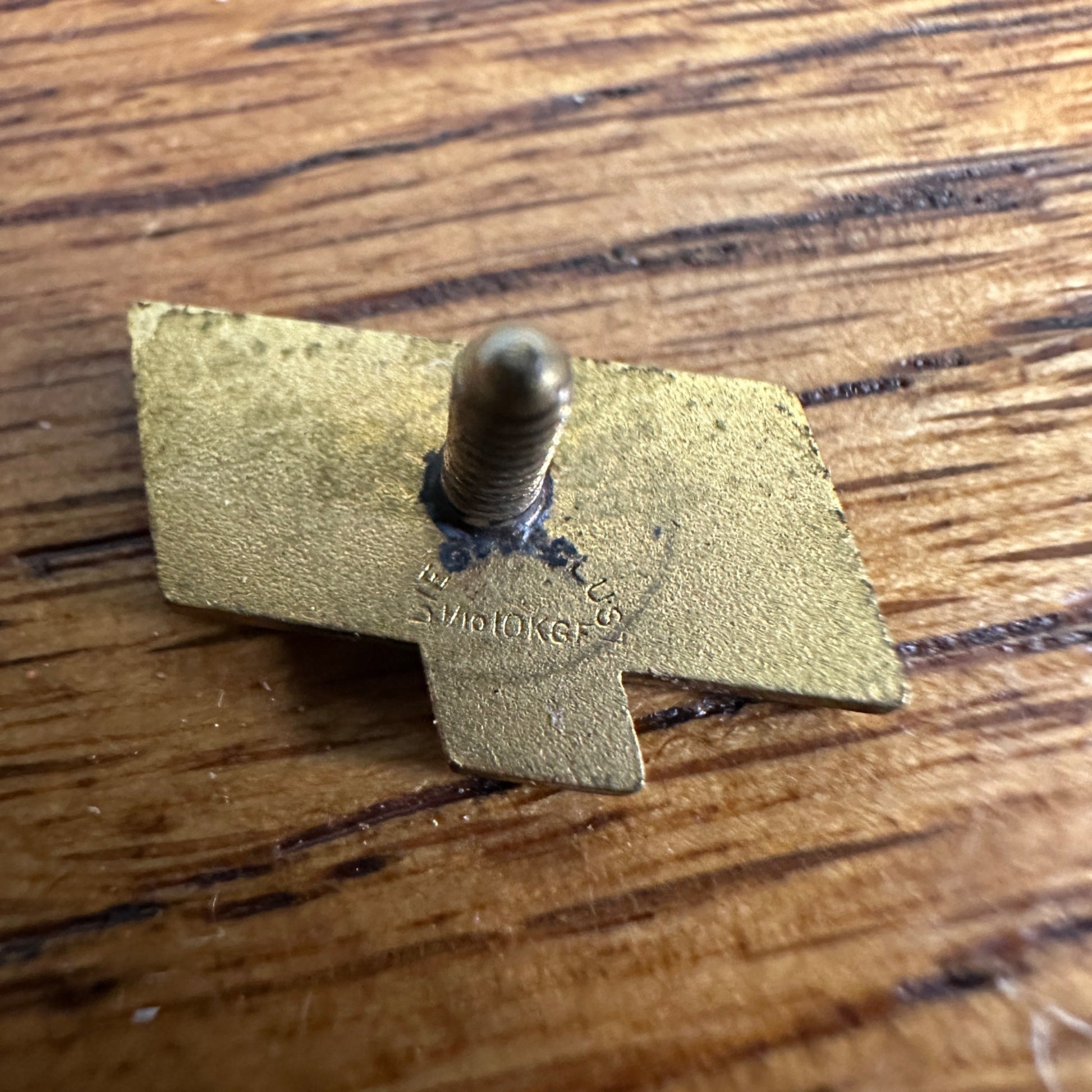 Vintage 1/10 10K Yellow Gold Tie Tack Stud - America Fore Loyalty Group Insurance