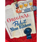 Vintage 1960s Pabst Blue RIbbon beer Milwaukee Bartender Metal Advertising Tray