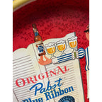 Vintage 1960s Pabst Blue RIbbon beer Milwaukee Bartender Metal Advertising Tray