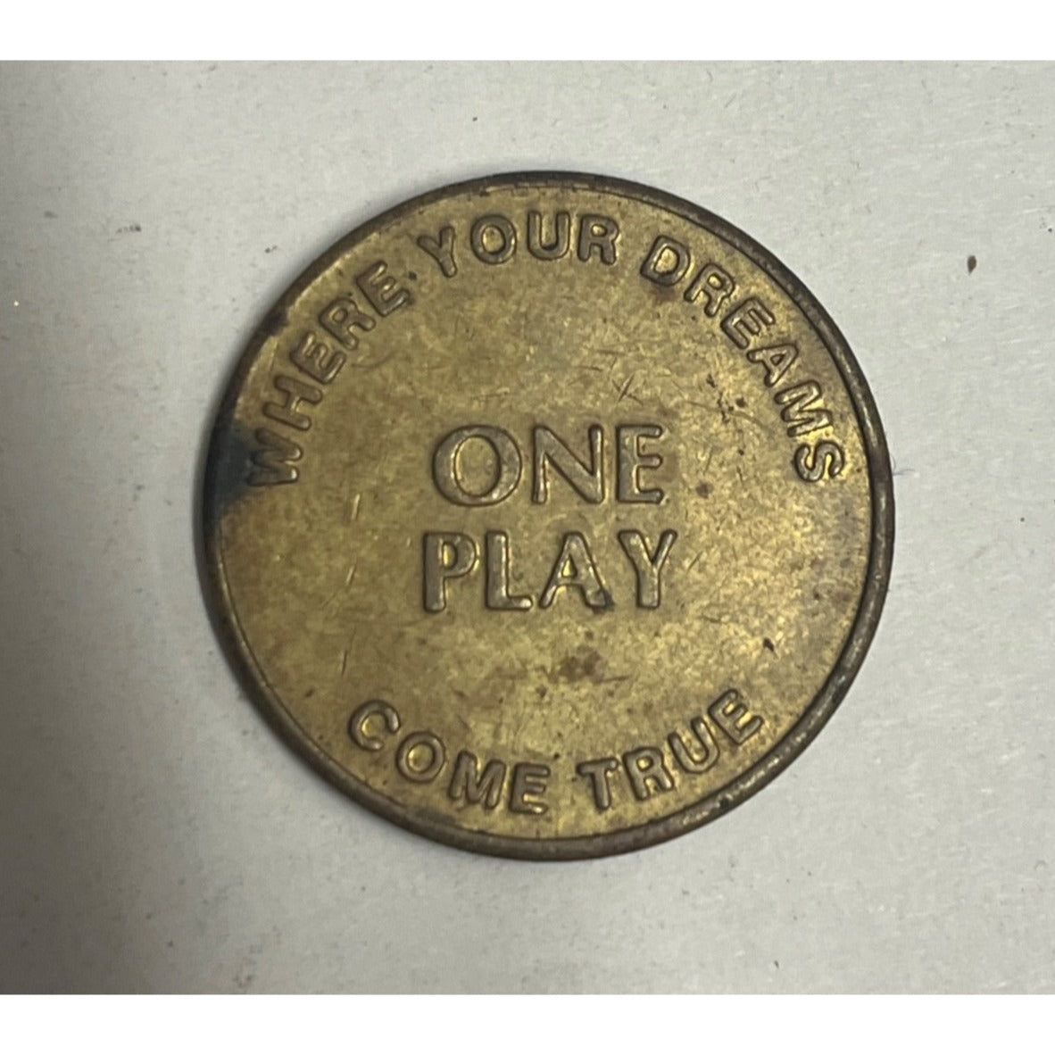 Fond du Lac, Wisconsin WI Fantasy Isle One Play Arcade Amusement Token 25mm