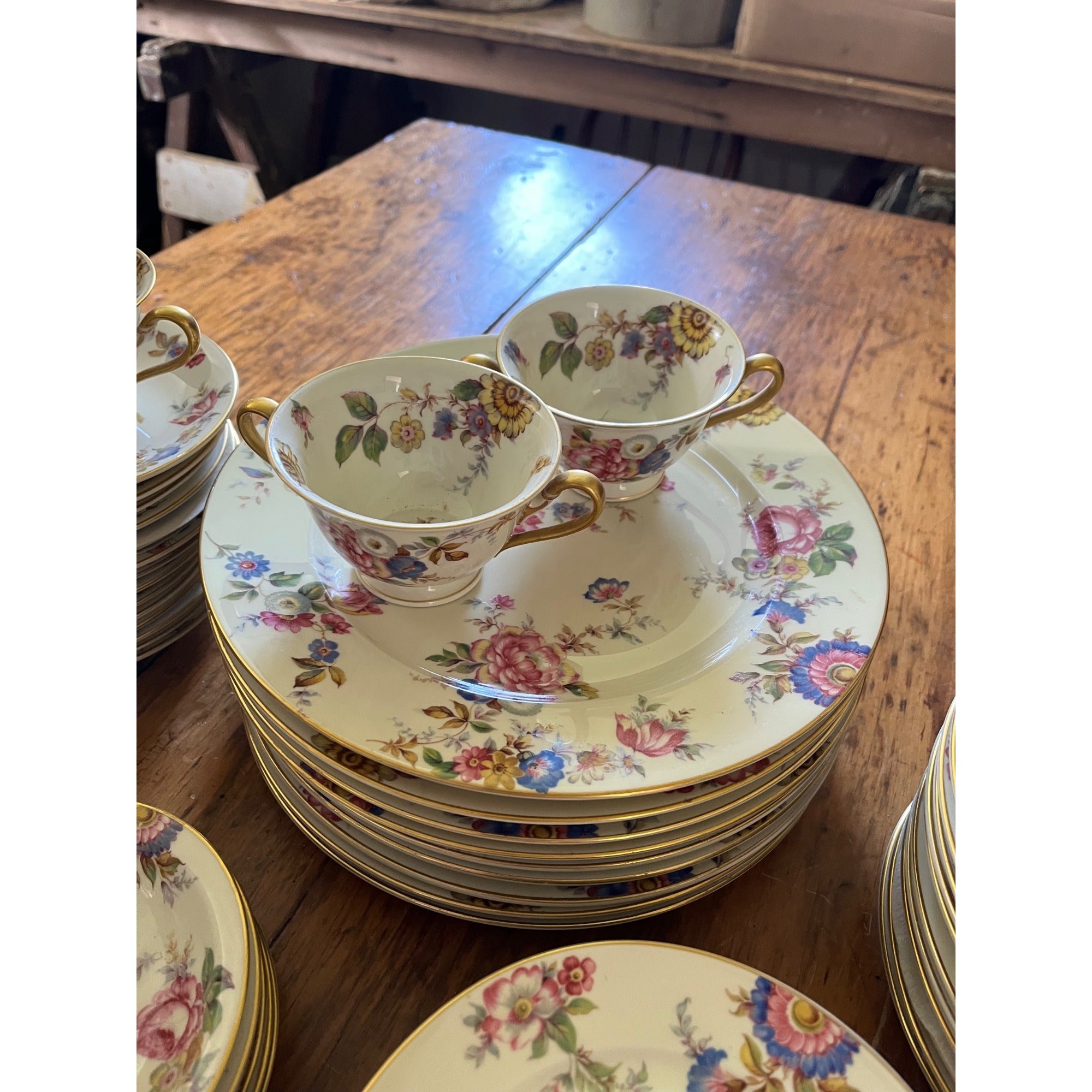 Rosenthal Ivory Bavaria "The Sunray" 107pc Wedding Fine China Set Service 12 Wedding