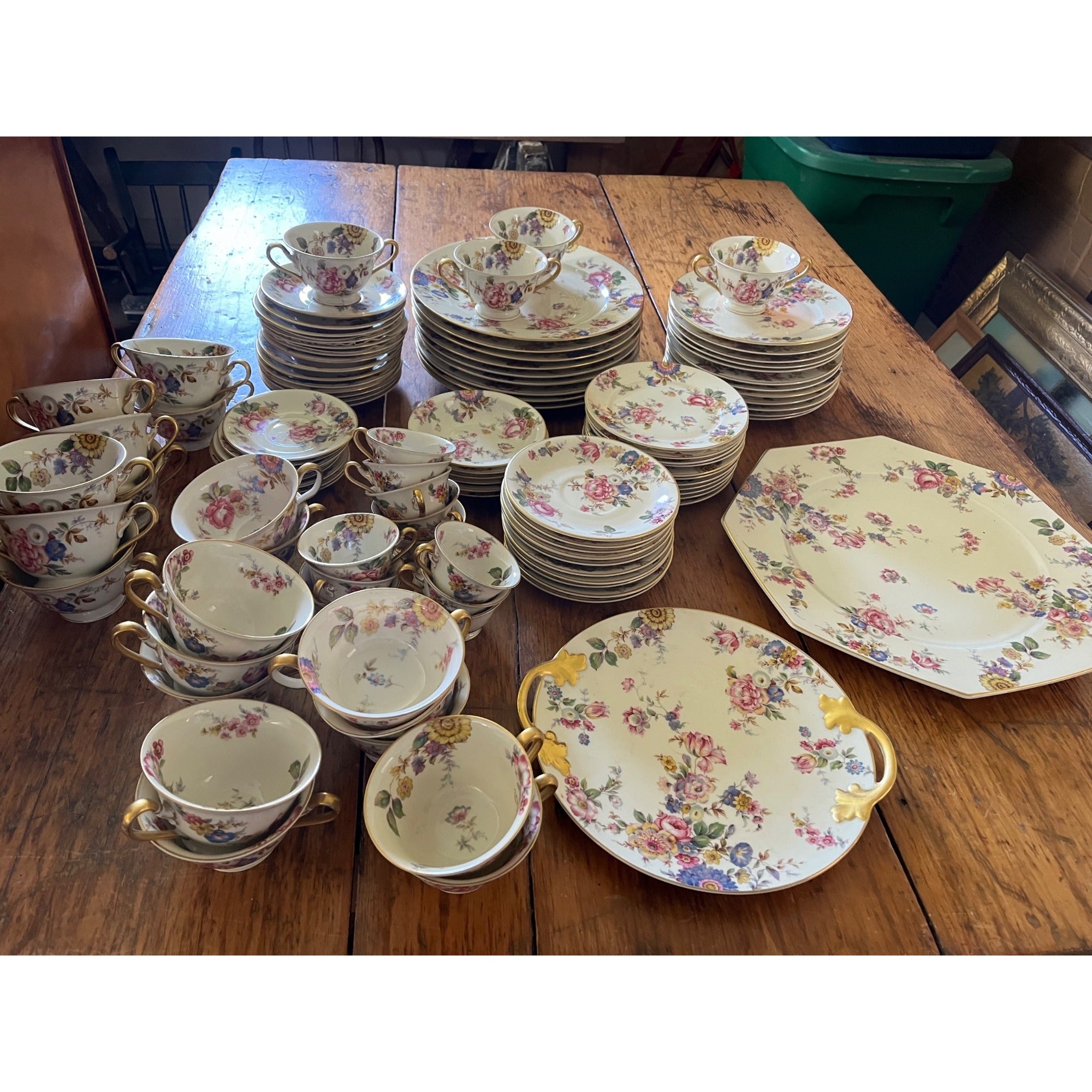 Rosenthal Ivory Bavaria "The Sunray" 107pc Wedding Fine China Set Service 12 Wedding