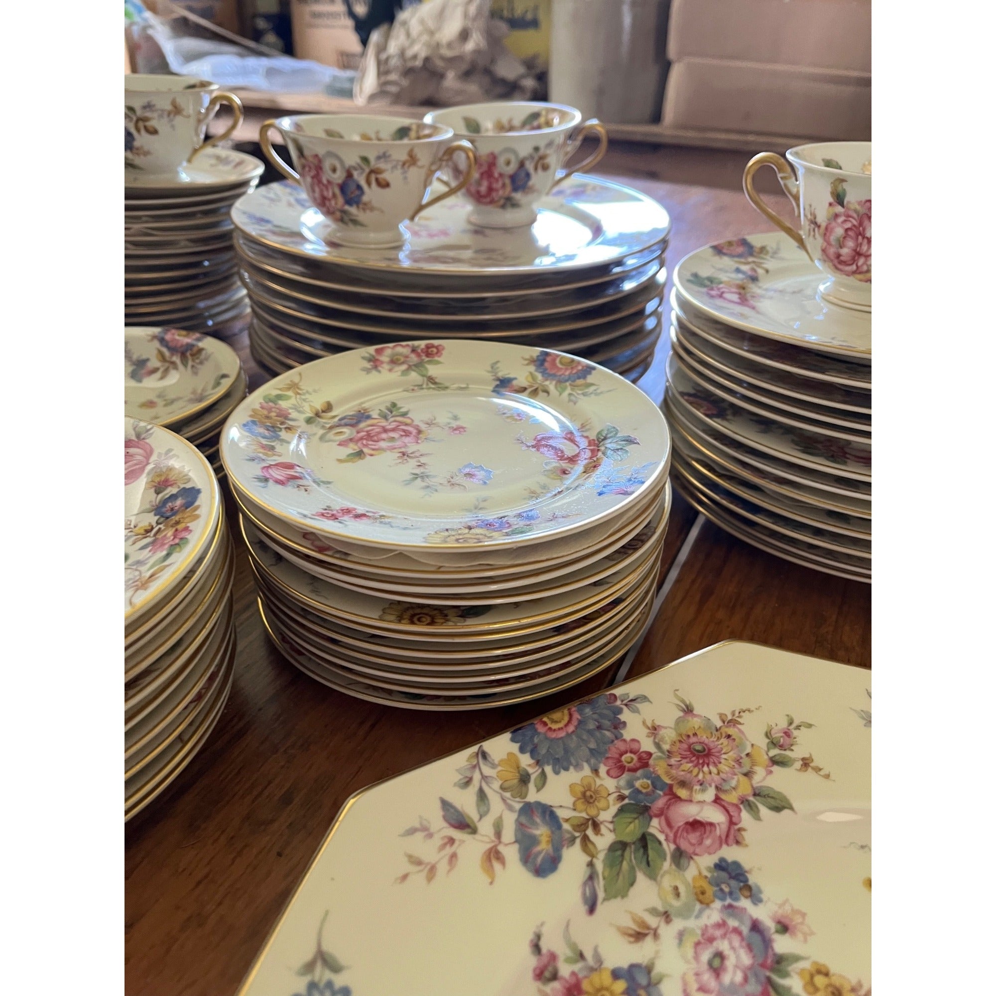 Rosenthal Ivory Bavaria "The Sunray" 107pc Wedding Fine China Set Service 12 Wedding