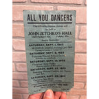 Vintage Dance Invitation Card 1923 - Jetchko's Hall - Cudahy Wis