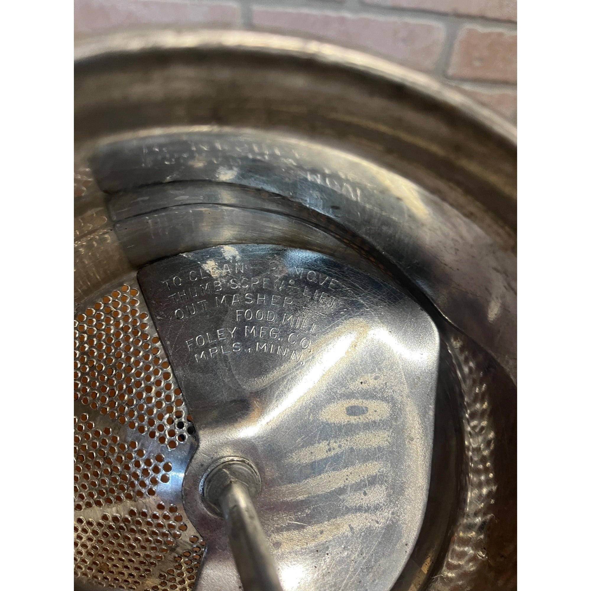 Vintage Foley Food Mill ~Wooden Handles Stainless Food Masher-Ricer-Strainer USA