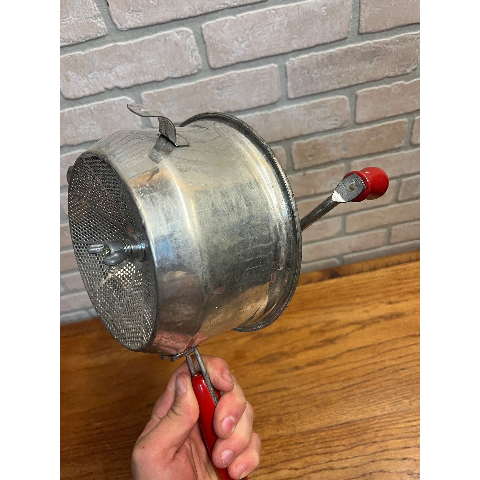 Vintage Foley Food Mill ~Wooden Handles Stainless Food Masher-Ricer-Strainer USA