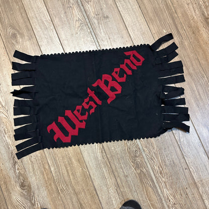 Vintage 1920s West Bend Wis High School Felt Banner Sewn Letters Early