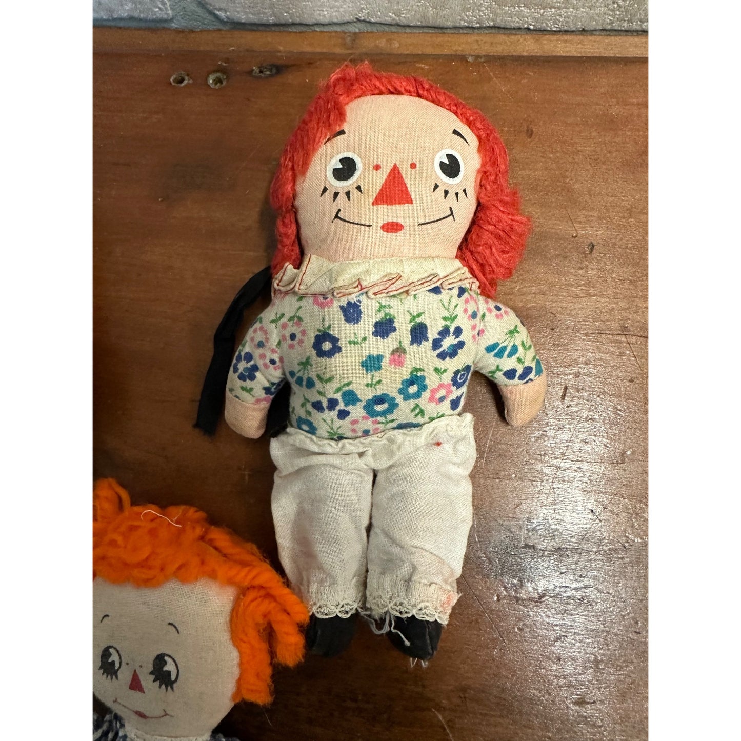 Vintage 1960s Knickerbocker Raggedy Ann + Andy Lot (3) Dolls 6" and 6.5"